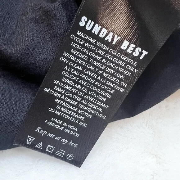 Aritzia Sunday Best Angela Dress Black Mini Strappy Sz L - Picture 14 of 15